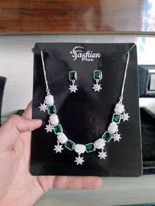 Nacklace And Earrings Combo Pure Silver