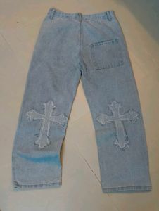 Cross Patch Denim Jeans