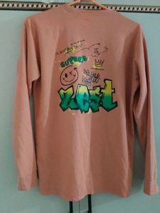 Peach "SUPERB" Graphic Long Sleeve Tee