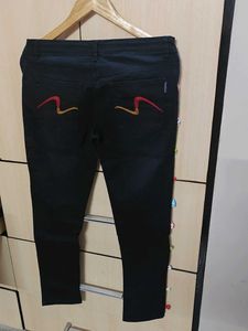 New Black Jeans with Bow Details