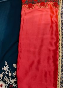 Georgette Saree With Thread Work