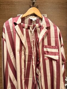 Striped Satin Pajama Set