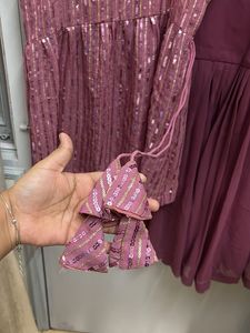 Pink Sequin Top &amp; Sharara Set