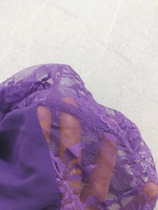 Elegant Purple Lace Gown