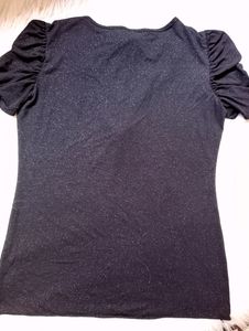 Chic V-Neck Glitter Top