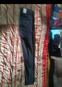 Blue and black Distressed Patch Jeans