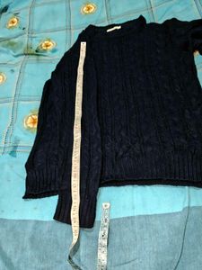 Navy Blue Cable Knit r and green sweaters 2