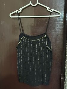 Sparkly Black Camisole Top