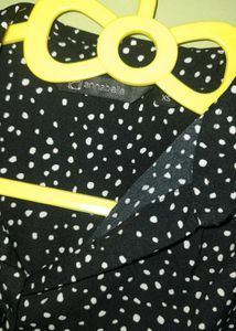 Chic Black &amp; White Polka Dot Blouse