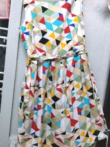 Colorful Geometric Print Dress