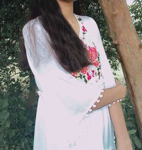 Embroidered White one piece