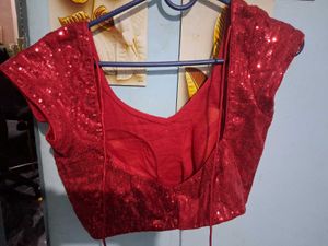 Sparkling Red Sequin Blouse