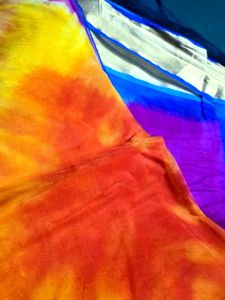 Vibrant Tie-Dye Saree