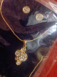Embroidered Orange Aline gownwith free set