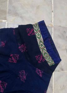 Elegant Blue Printed Blouse