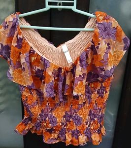 Floral Smocked Off-Shoulder Summer Top