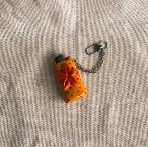 Orange Floral Lighter Case