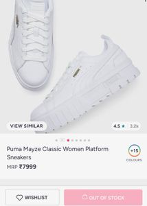 Puma White Platform Sneakers