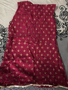 Maroon Kurta with Gold Print
