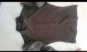 Black Top With Net Sleeve