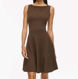 ᝰ.ᐟ Chic Brown Sleeveless Dress