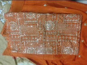 Orange Party Wear Lehenga Choli