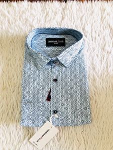 Sky Blue Printed Shirt (Men’s)