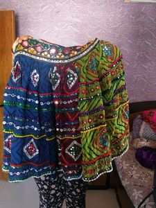 Bohemian Mirror Work Ethnic Skirt