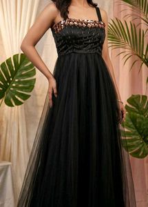 Elegant Black Sequined Gown