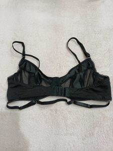 Sheer Black Underwire Bra