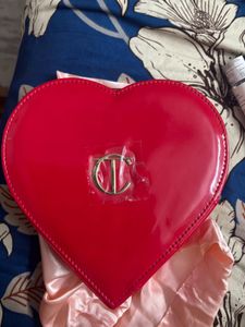 Cute Heart Shaped Red Clutch Bag