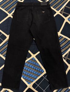 RedTape Black Baggy Denim Jeans