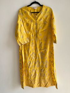 Brand new Yellow Printed Kurta
