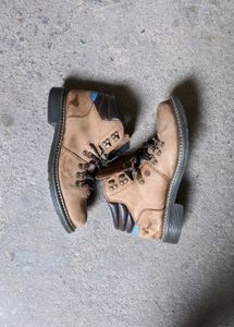 TSF leather Stylish Tan Hiking Boots