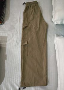 baggy wide leg cream colour pants or trousers