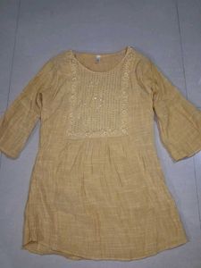 Yellow Sequined Kurta