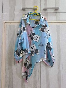 Cute Teddy Bear Print Shirt