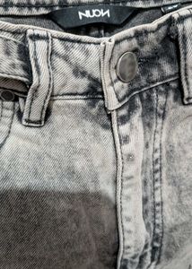 Men's Acid Wash Cargo Jeans