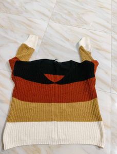 Color Block Knit Sweater