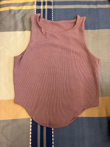 Mauve Ribbed Tank Top