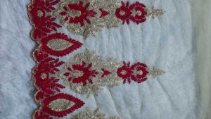 heavy Embroidered net saree with padded blouse