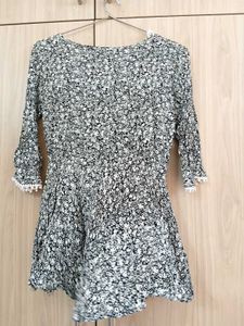 Floral Print Peplum Top(NEW)