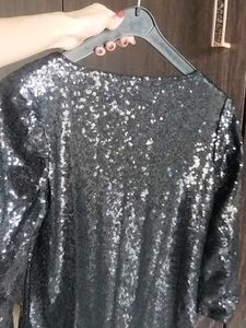 Sparkly Black Sequin Dress