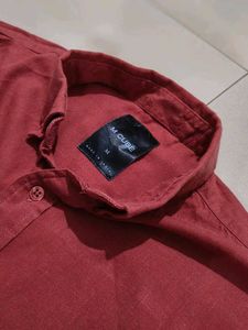 Men's Red Button-Down Shirt