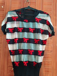 Vintage Sheer Bow Top