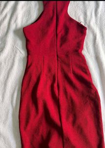 Elegant Red Halter Neck Maxi Dress