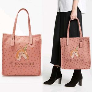 Coach (authentic) Pink Unicorn Tote Bag