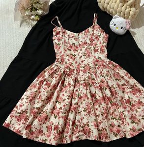 Floral Print Spaghetti Strap Dress