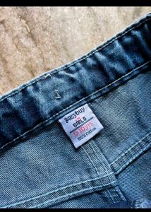 Trendy Wide-Leg Acid Wash  kids Jeans