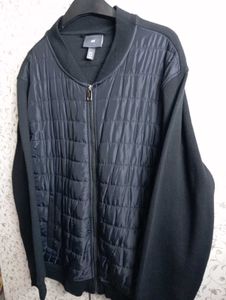 H&amp;M Men Black Quilted Bomber Jacket